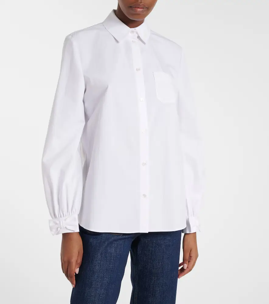 Valentino Garavani Bow-detail cotton poplin shirt | Thumbnail 3 Valentino Garavani Bow-detail cotton poplin shirt | Thumbnail 3