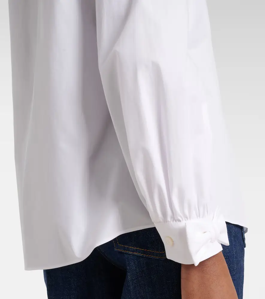 Valentino Garavani Bow-detail cotton poplin shirt | Thumbnail 6 Valentino Garavani Bow-detail cotton poplin shirt | Thumbnail 6