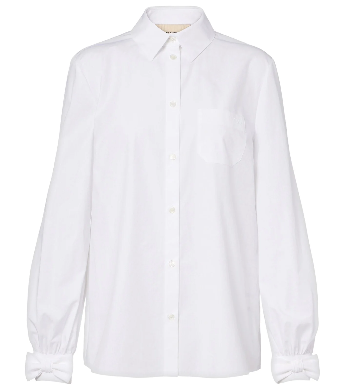 Bow-detail cotton poplin shirt Bow-detail cotton poplin shirt