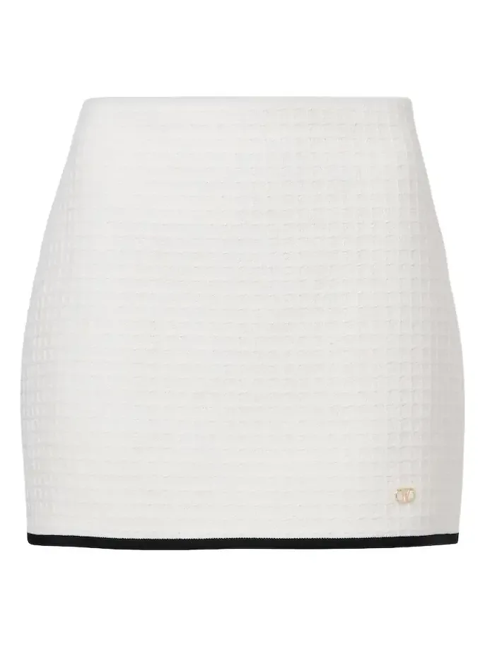 Cotton tweed miniskirt