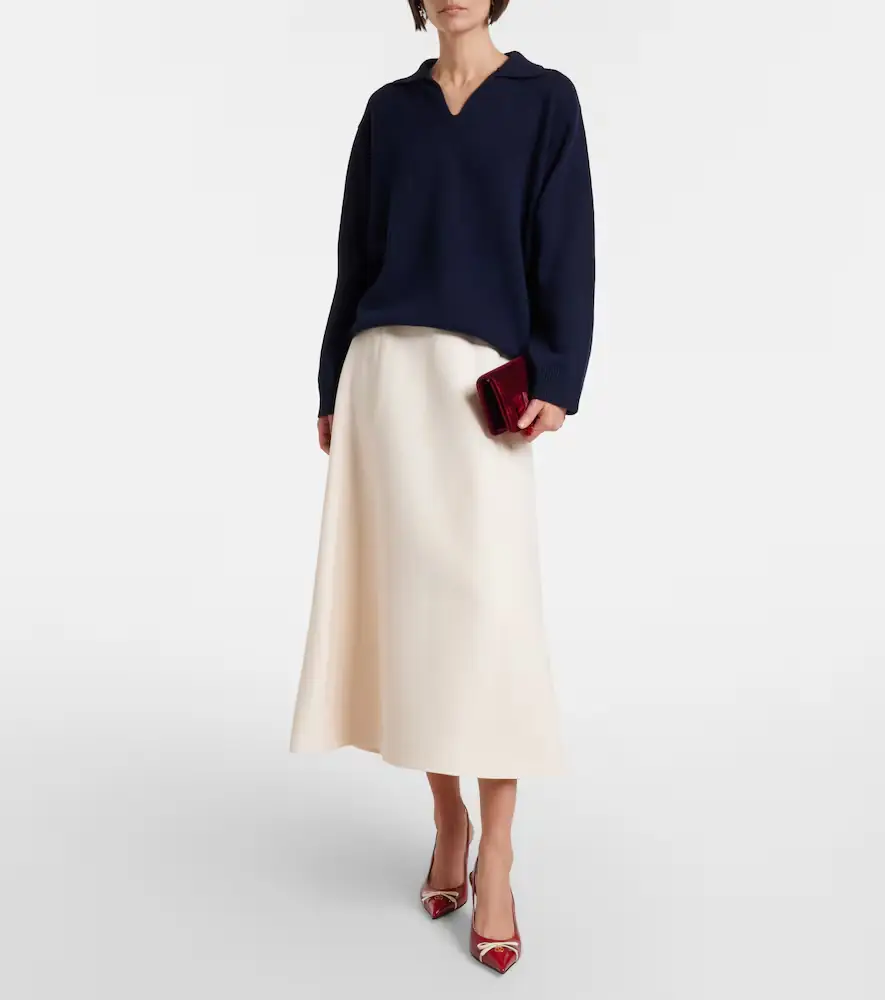 Valentino Garavani VGold Crepe Couture midi skirt | Thumbnail 5 Valentino Garavani VGold Crepe Couture midi skirt | Thumbnail 5