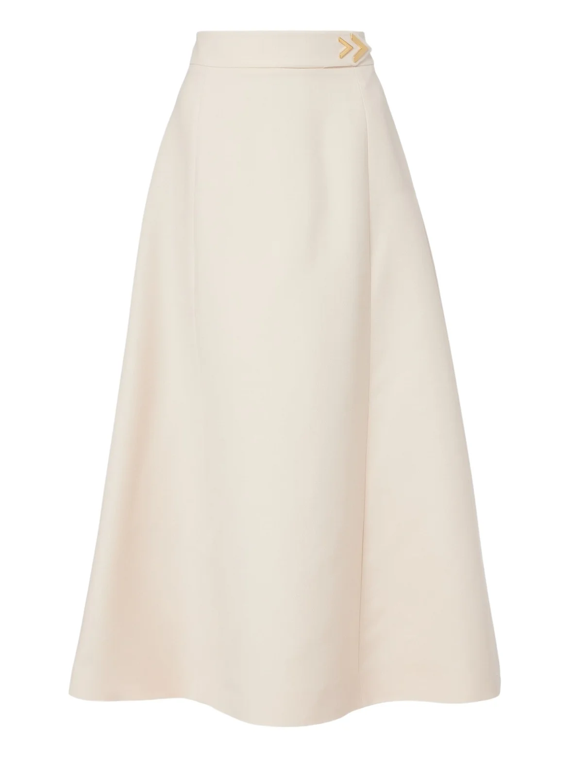 VGold Crepe Couture midi skirt