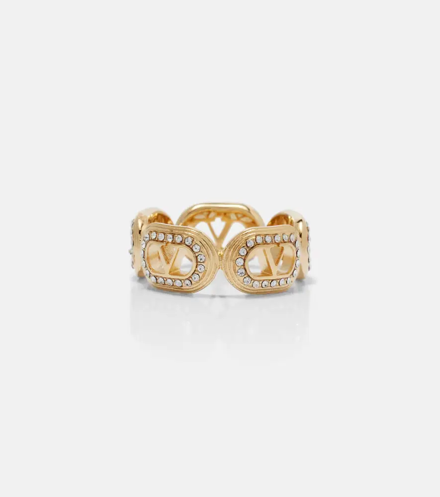 Valentino Garavani Ovalette Swarovski-embellished ring | Thumbnail 2