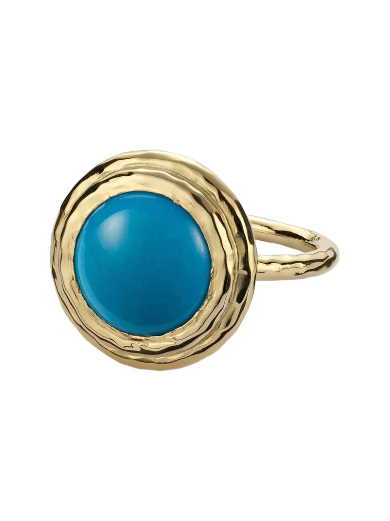 Coral Beach Allia 18kt gold ring with turquoise