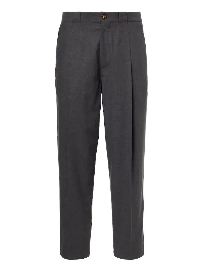 Wool, cotton and silk tapered pants Wool, cotton and silk tapered pants