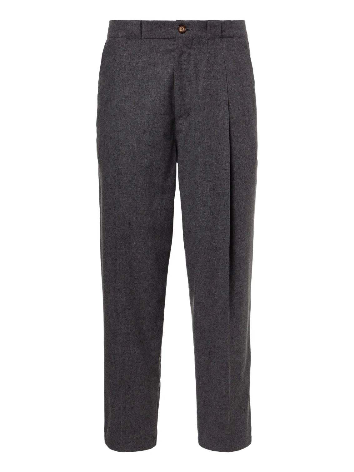 Wool, cotton and silk tapered pants