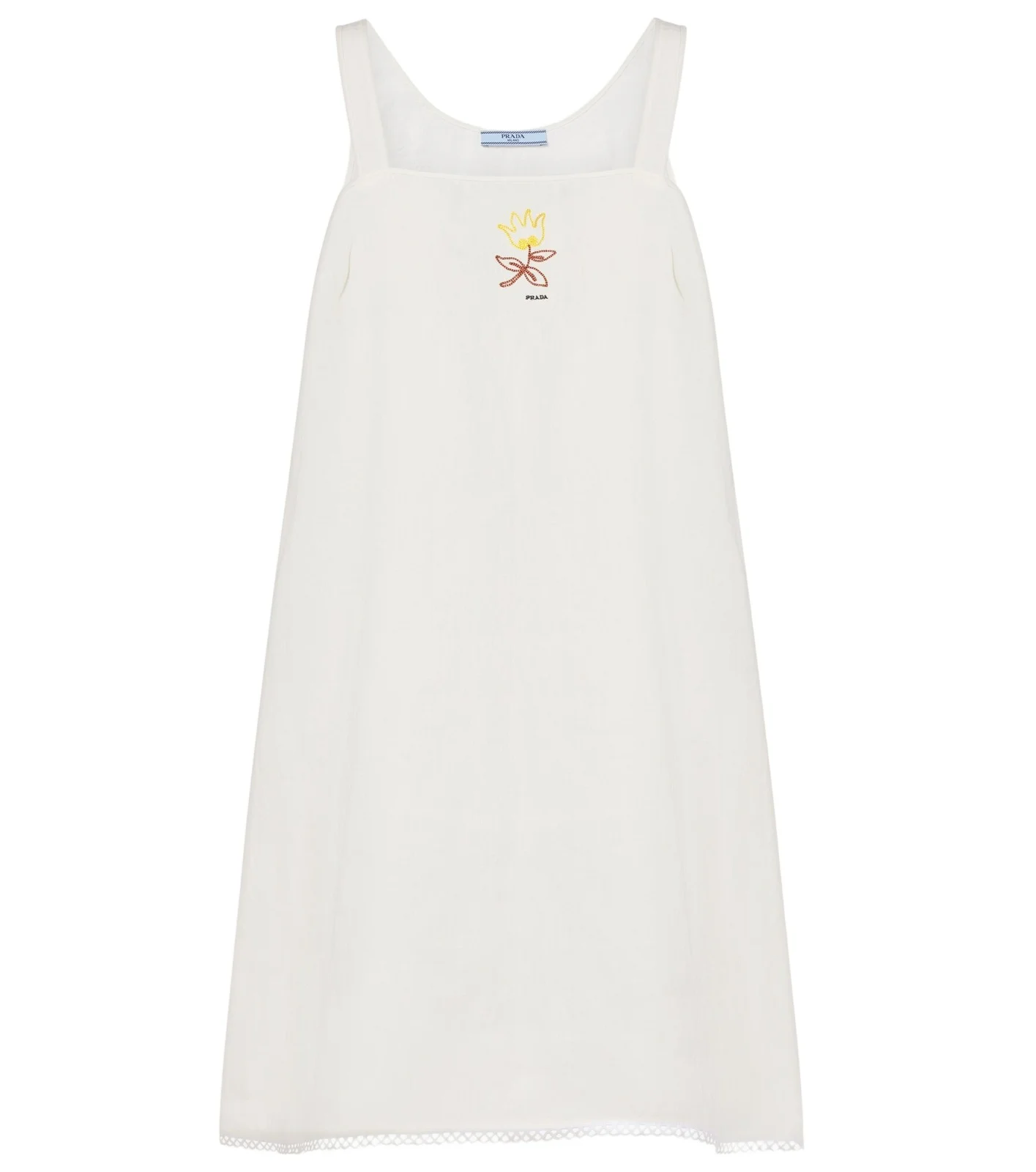 Embroidered linen minidress Embroidered linen minidress