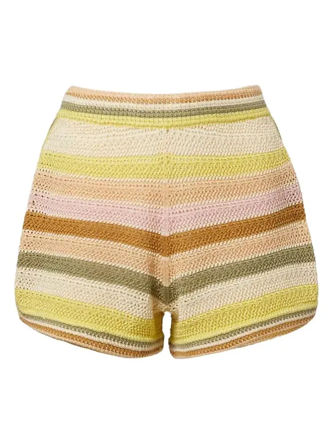 Indra crochet striped cotton shorts Indra crochet striped cotton shorts