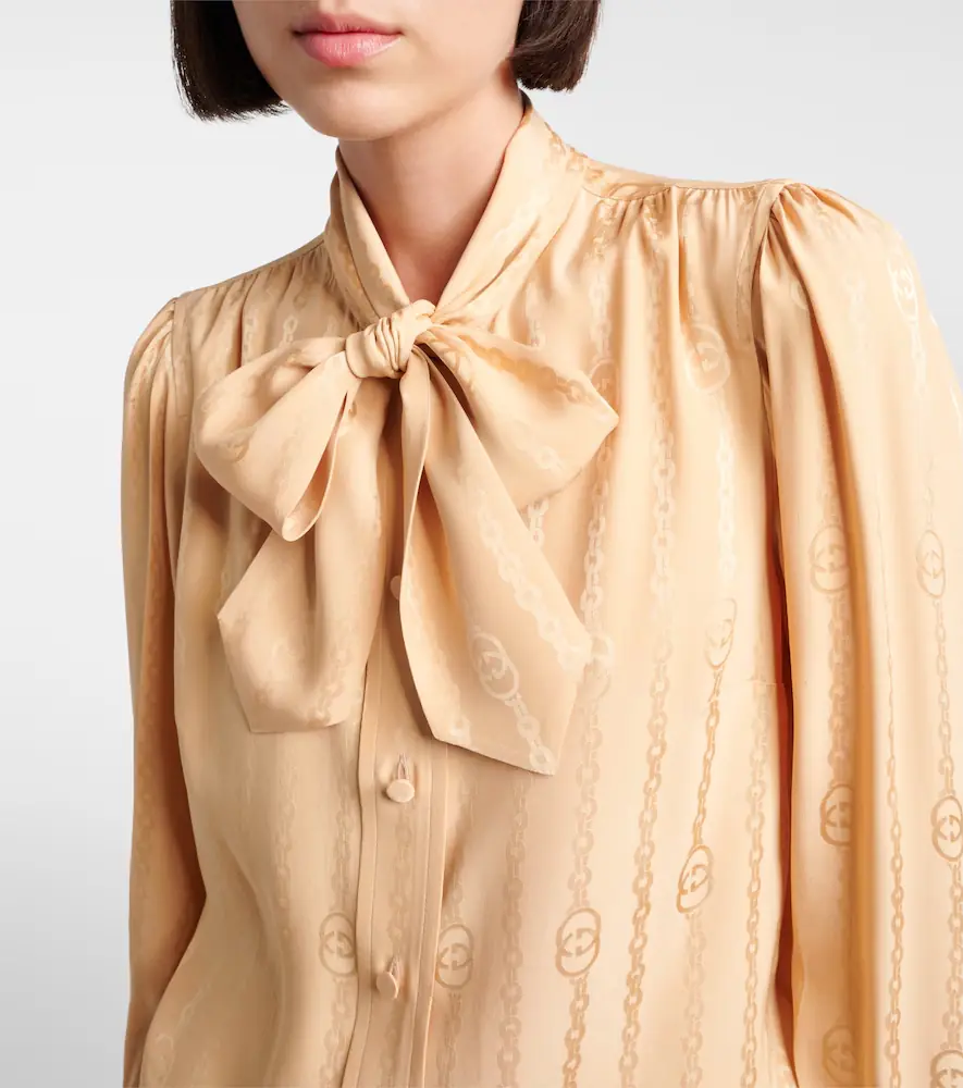 Gucci Interlocking G silk jacquard shirt | Thumbnail 2