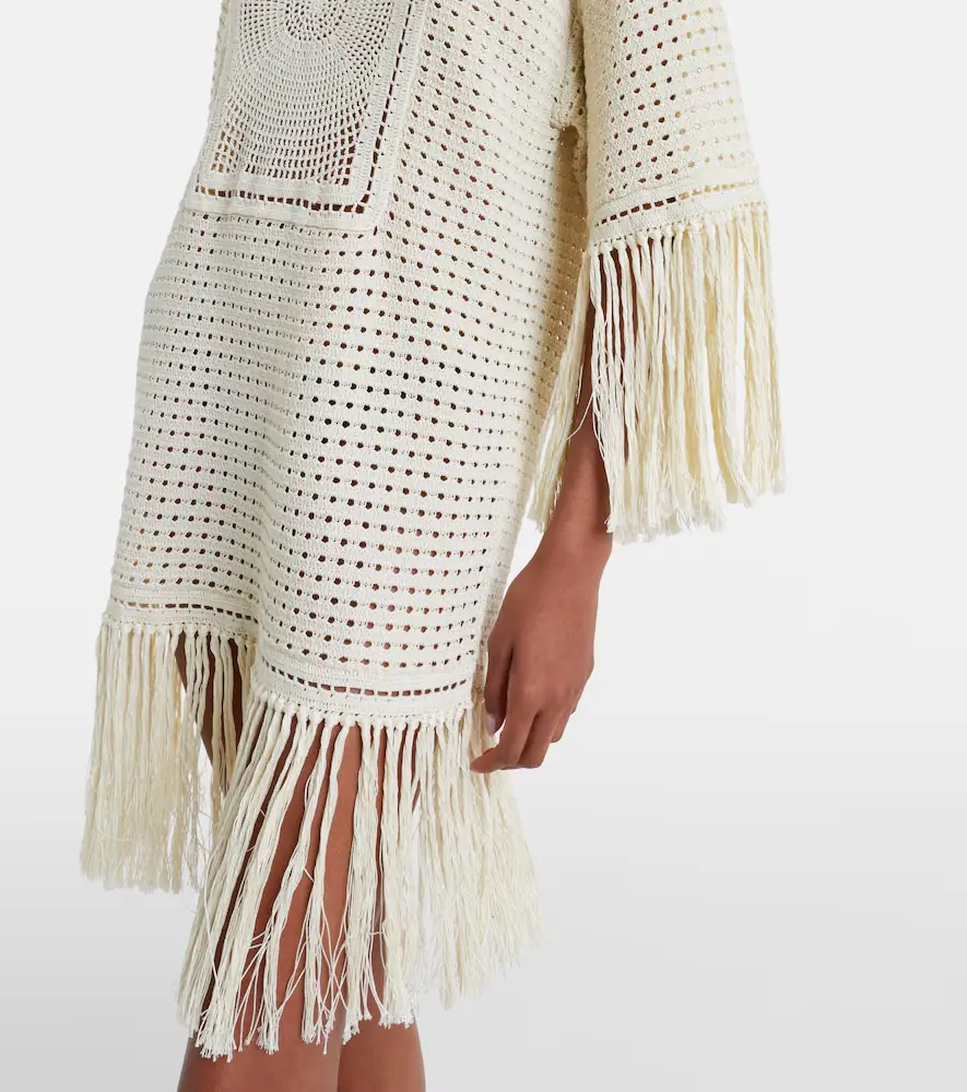 Zimmermann Indra crochet fringed cotton minidress | Thumbnail 3