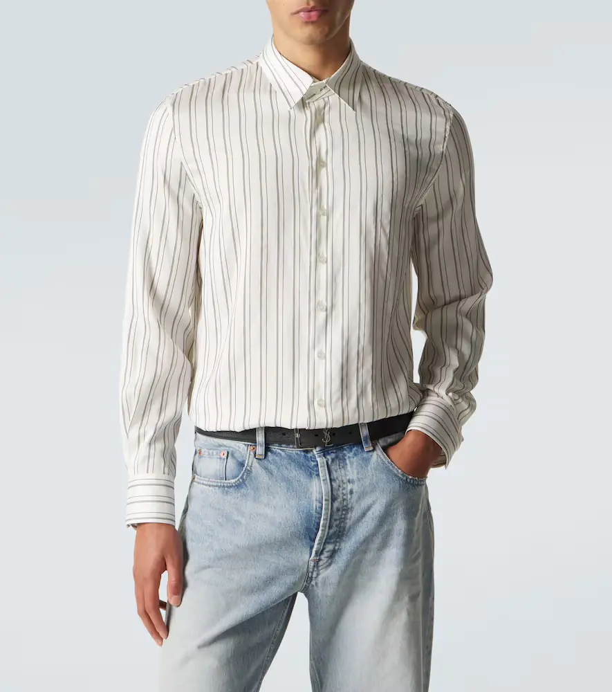 Saint Laurent Striped silk shirt | Thumbnail 4