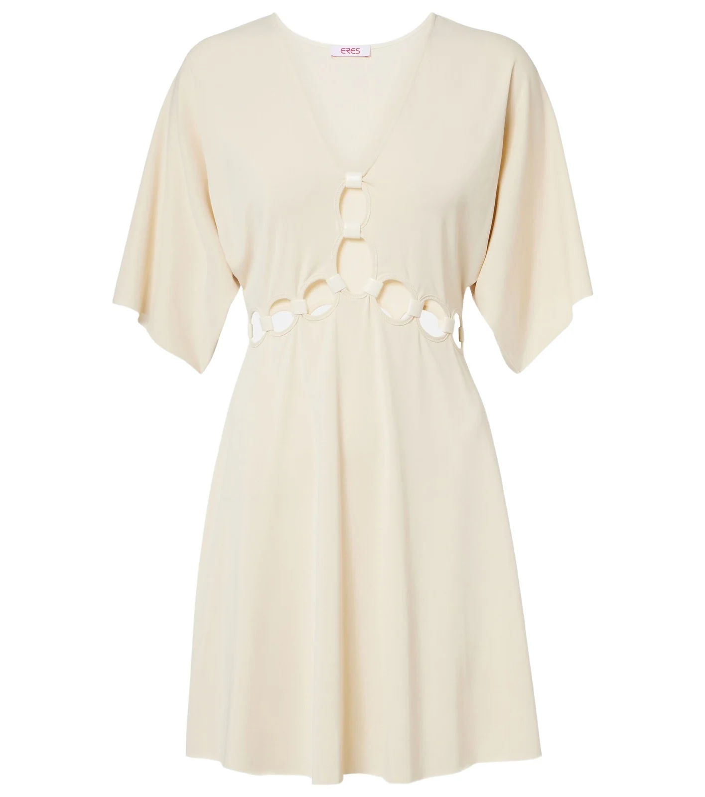 Connection cutout jersey minidress