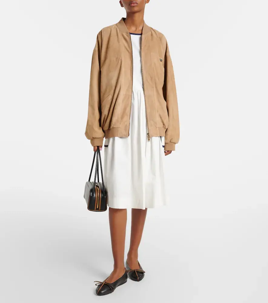 Prada Suede bomber jacket | Thumbnail 2 Prada Suede bomber jacket | Thumbnail 2