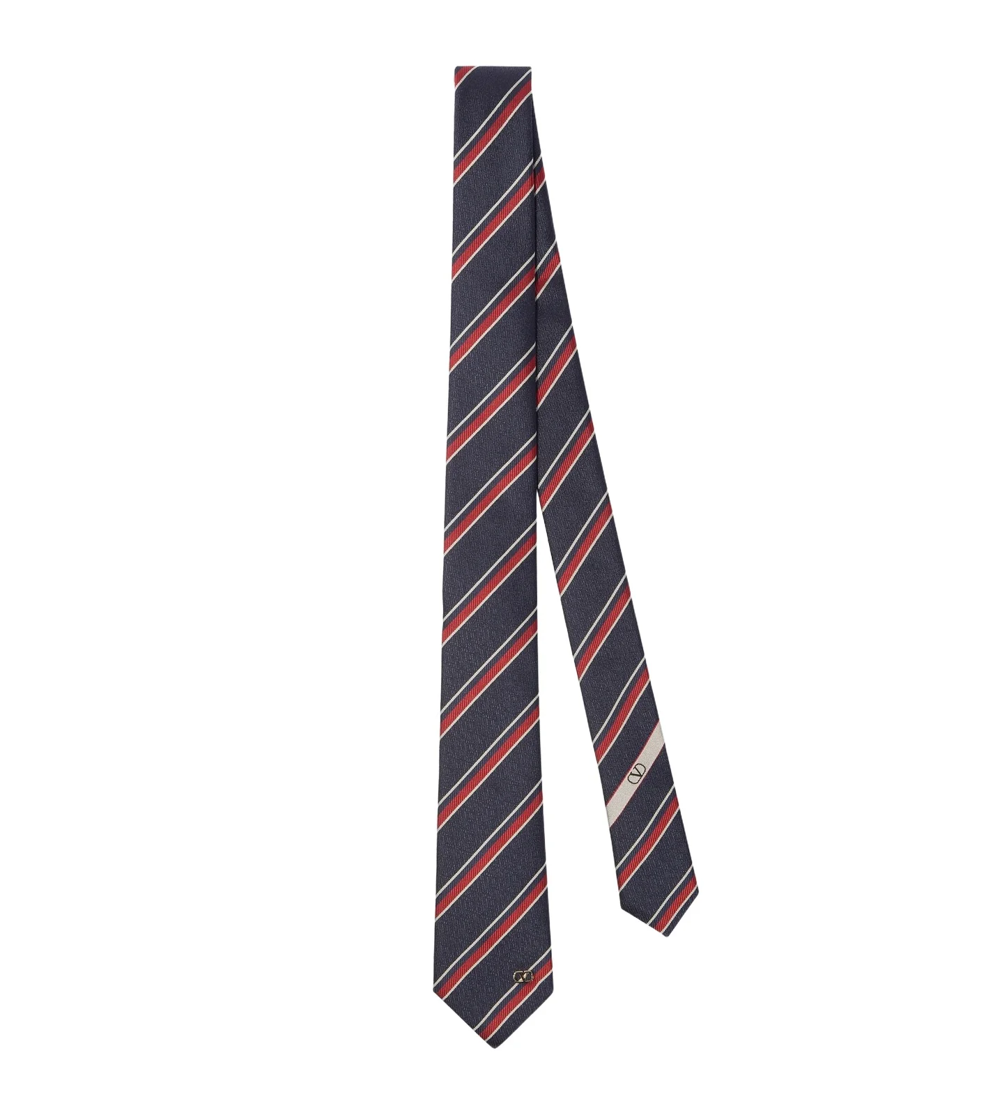 VLogo striped silk twill jacquard tie VLogo striped silk twill jacquard tie