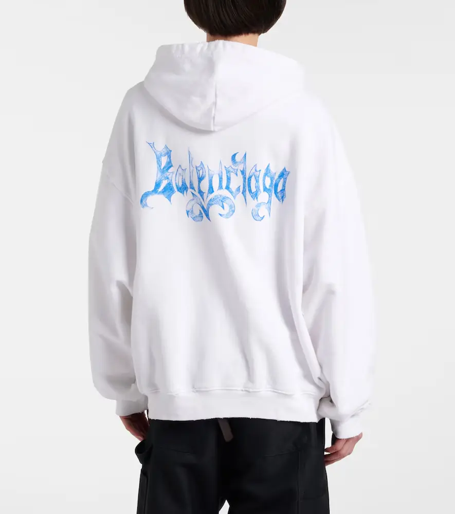 Balenciaga Logo cotton jersey zip-up hoodie | Thumbnail 6 Balenciaga Logo cotton jersey zip-up hoodie | Thumbnail 6