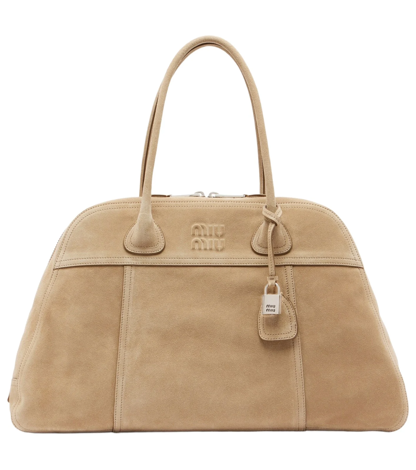 Miu Miu Vivant Large suede bowling bag