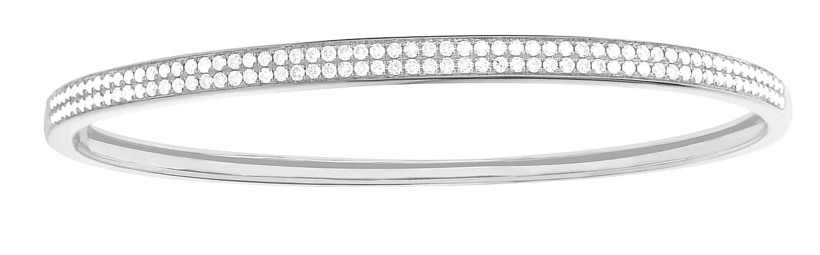 1.00ct Diamond 18K Gold Bangle Bracelet