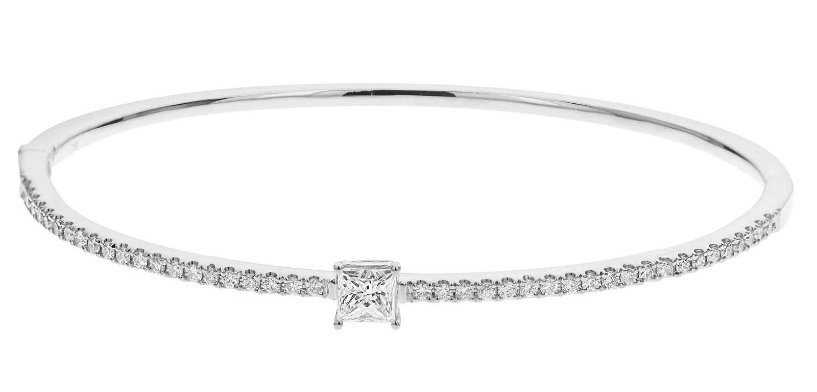 1.01ct Diamond 18K Gold Bangle Bracelet
