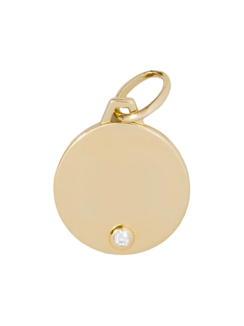 Small Circle with Diamond in 18K Yellow Gold Small Circle with Diamond in 18K Yellow Gold