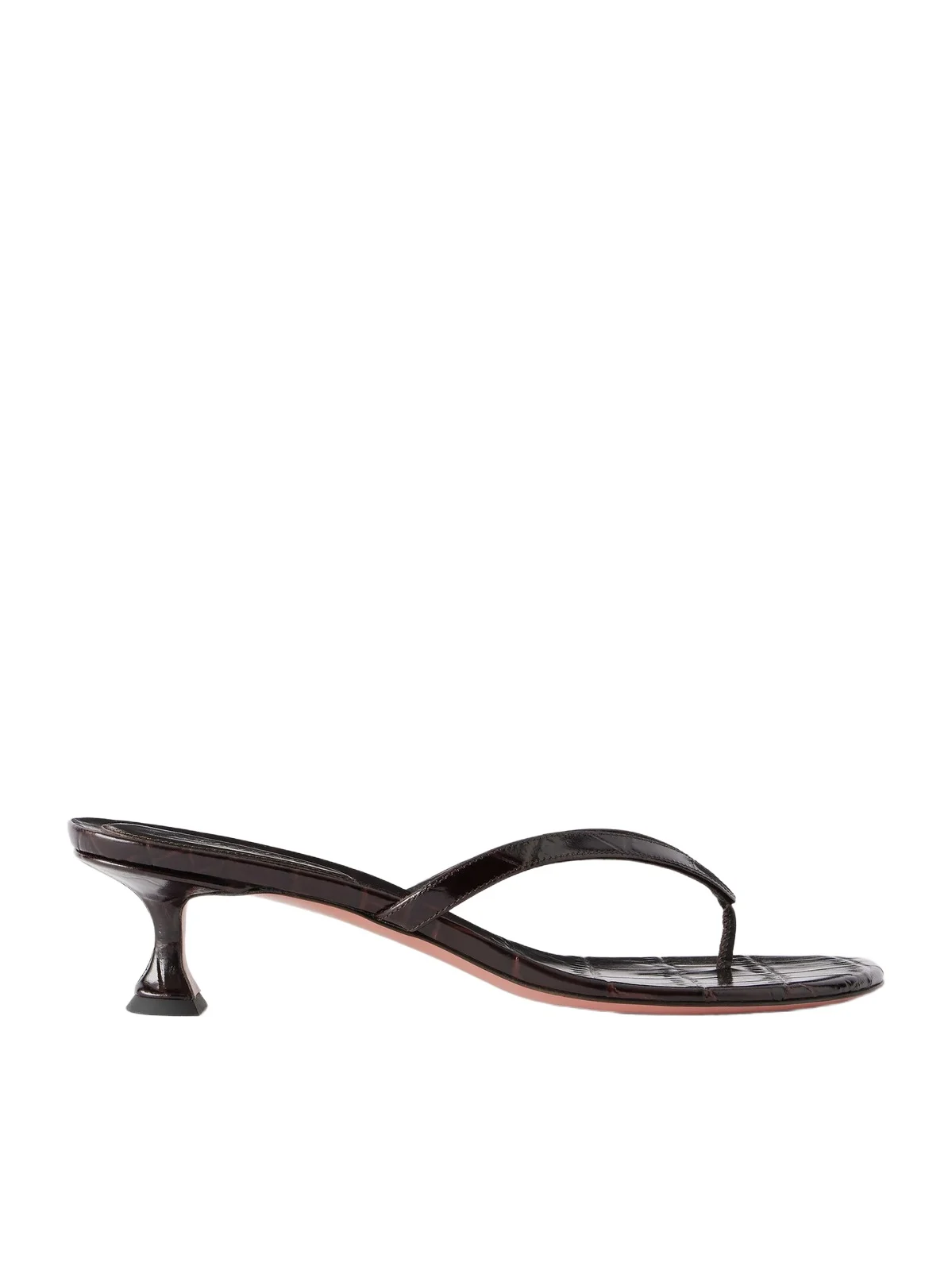 Juliette 45 Croc-effect Leather Thong Sandals