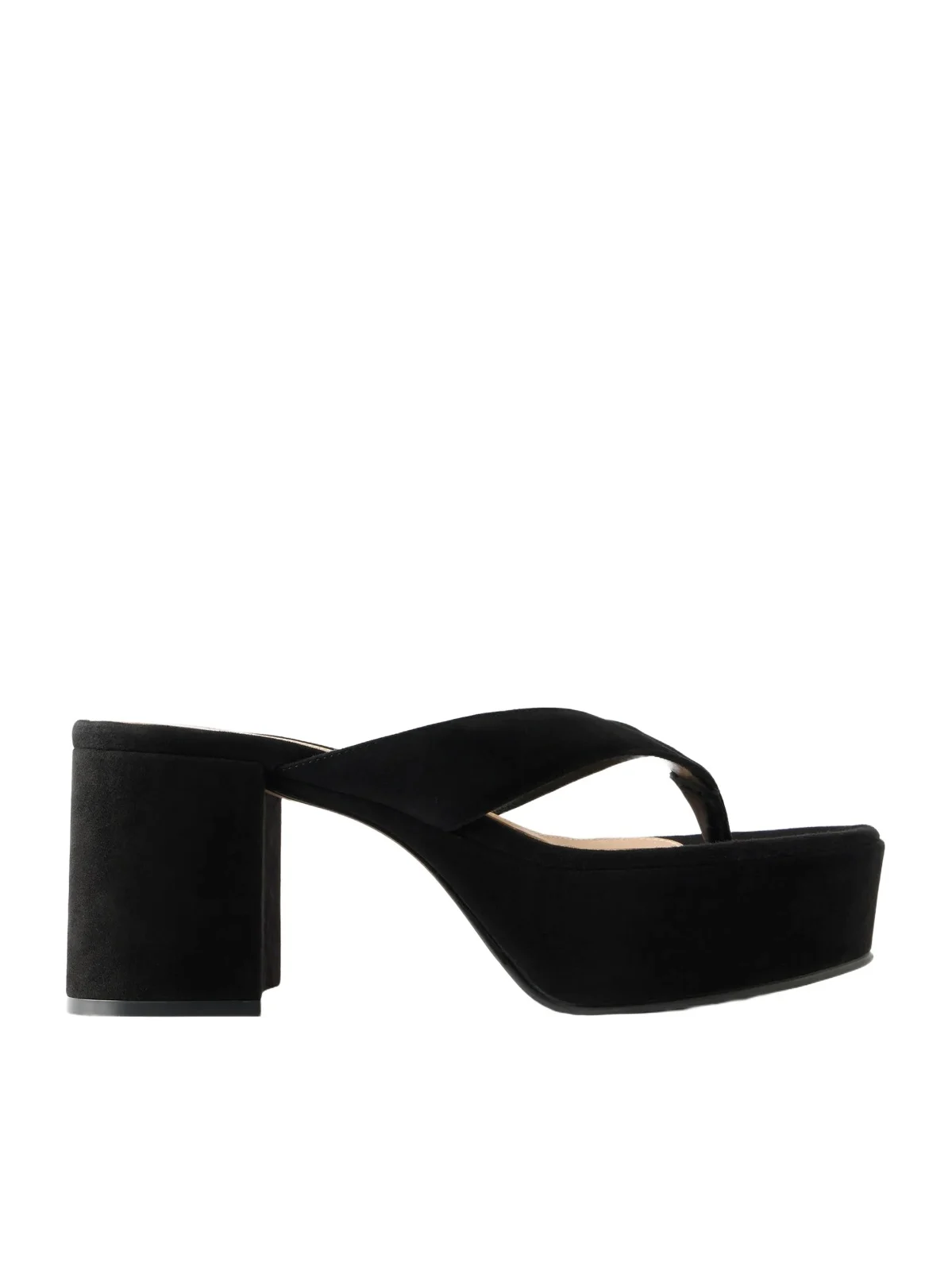 35 Suede Platform Thong Sandals