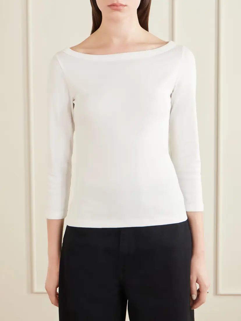 FLORE FLORE Steffi Ribbed Organic Cotton-jersey T-shirt | Thumbnail 3