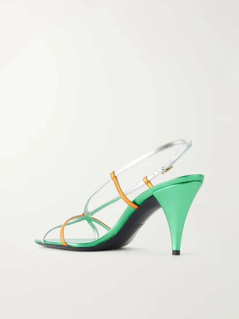 Versace 80 Metallic-leather Sandals | Thumbnail 3