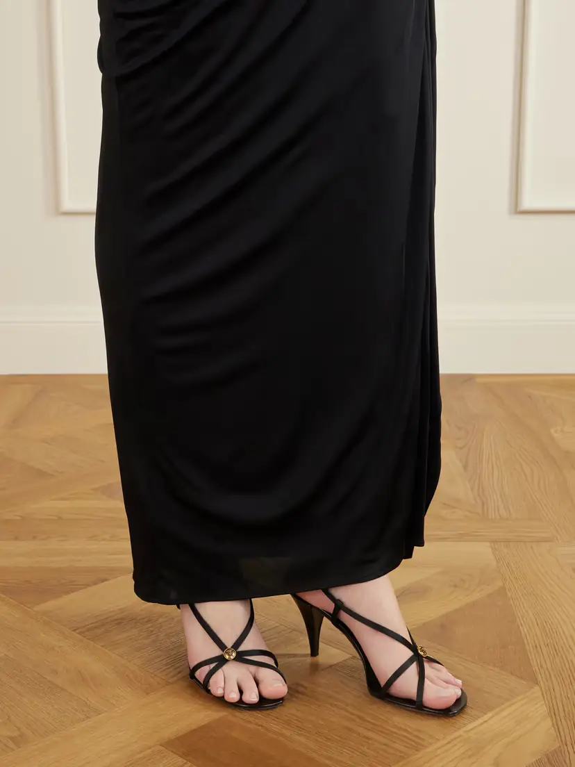 Versace 80 Satin Logo-embellished Sandals | Thumbnail 2