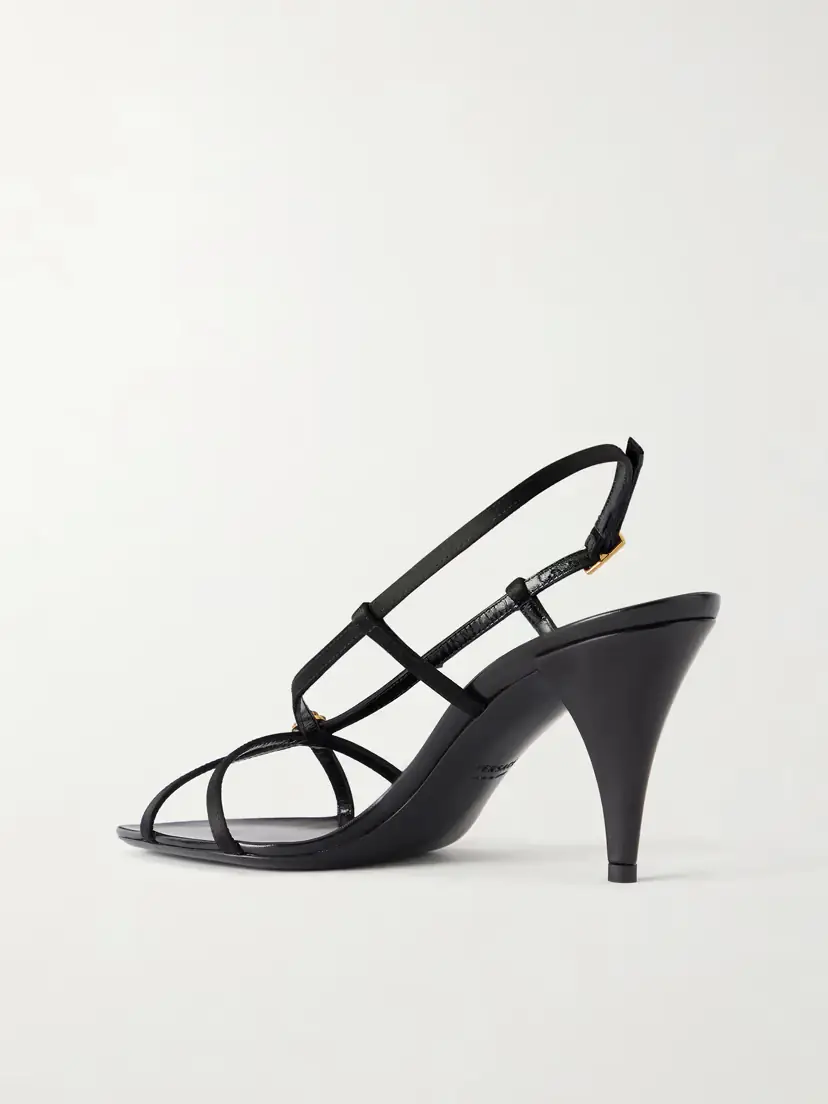 Versace 80 Satin Logo-embellished Sandals | Thumbnail 3