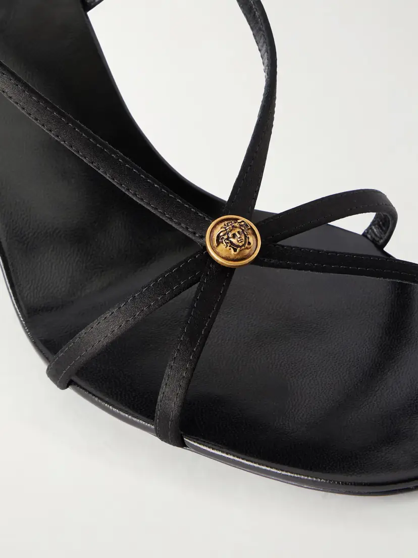 Versace 80 Satin Logo-embellished Sandals | Thumbnail 5
