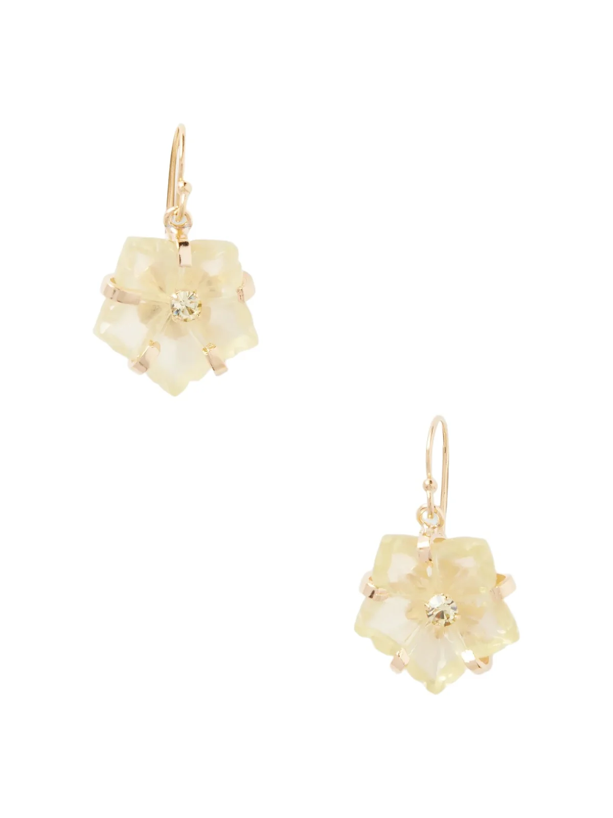 Lyanna Crystal-embellished Gold-tone Quartz Earrings Lyanna Crystal-embellished Gold-tone Quartz Earrings