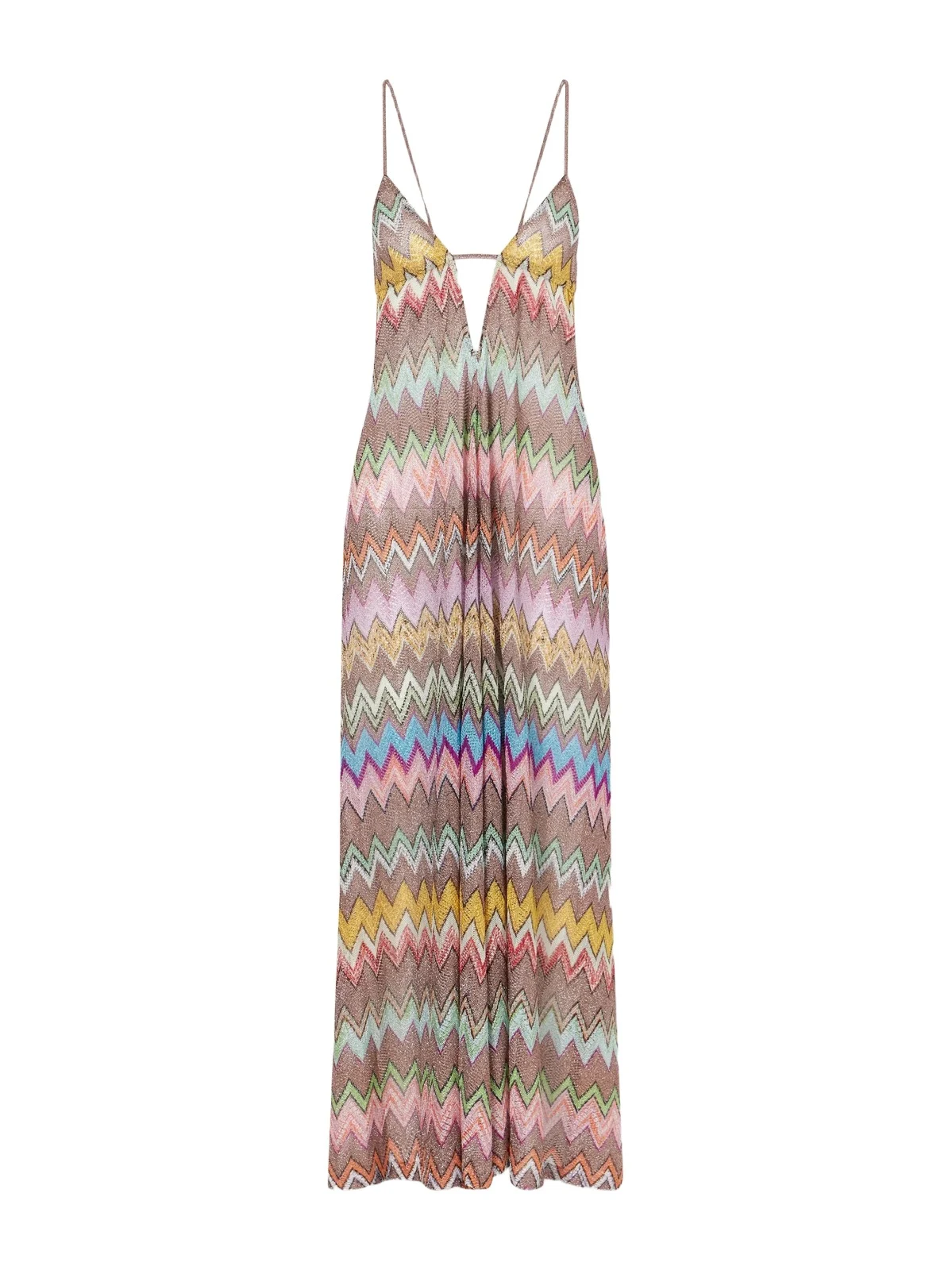 Missoni Striped Metallic Crochet-knit Coverup