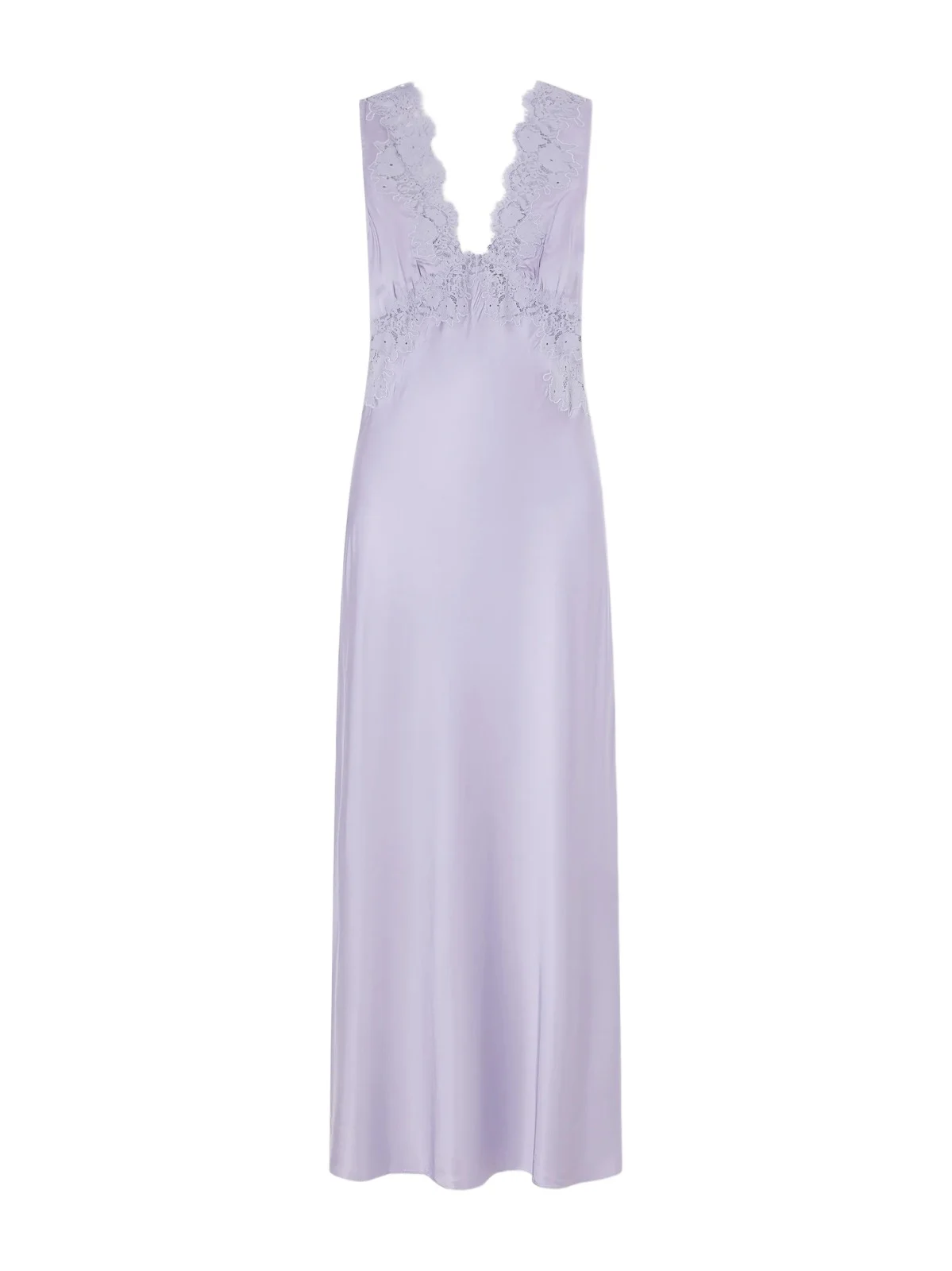 Lysandra Lace-trimmed Satin Maxi Dress