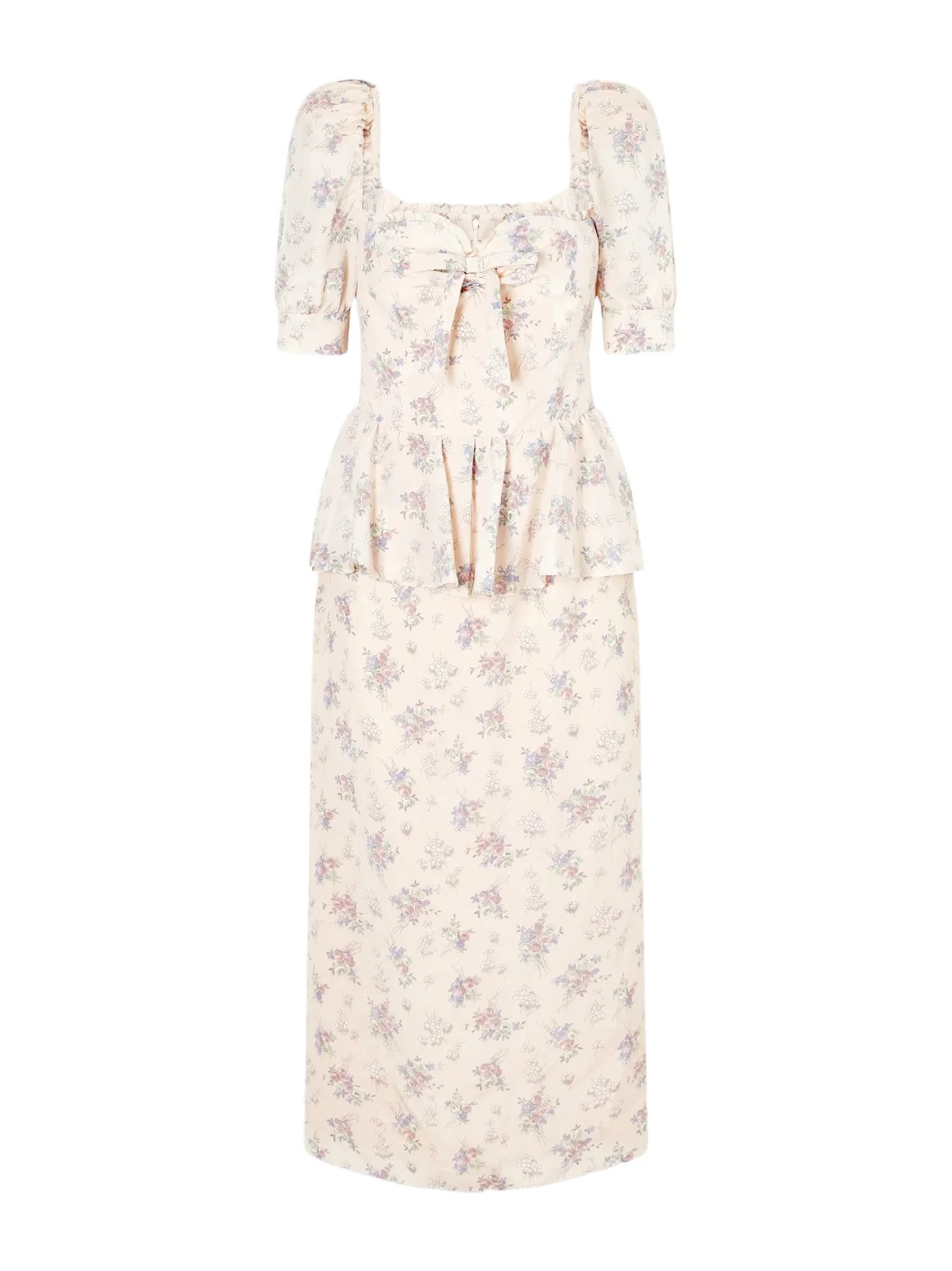 Floral-print Silk-satin Midi Dress