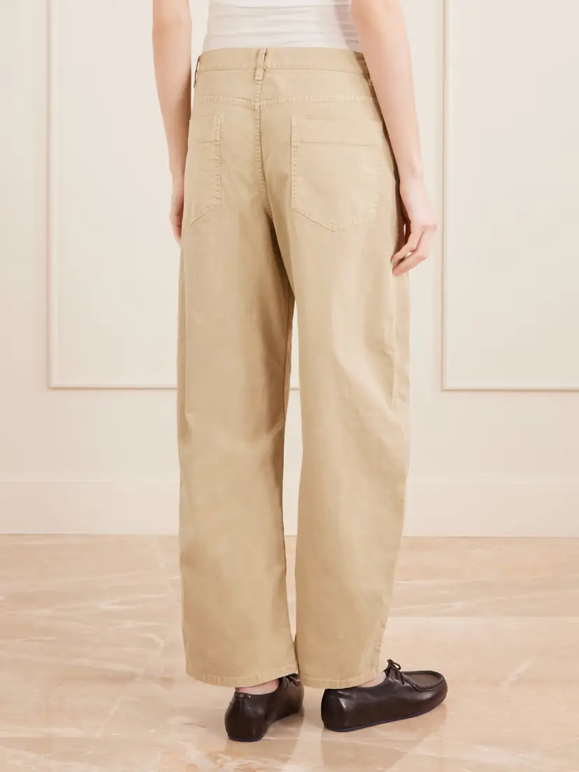 Nili Lotan Tribeca Brushed Cotton-blend Twill Barrel-leg Pants | Thumbnail 4 Nili Lotan Tribeca Brushed Cotton-blend Twill Barrel-leg Pants | Thumbnail 4