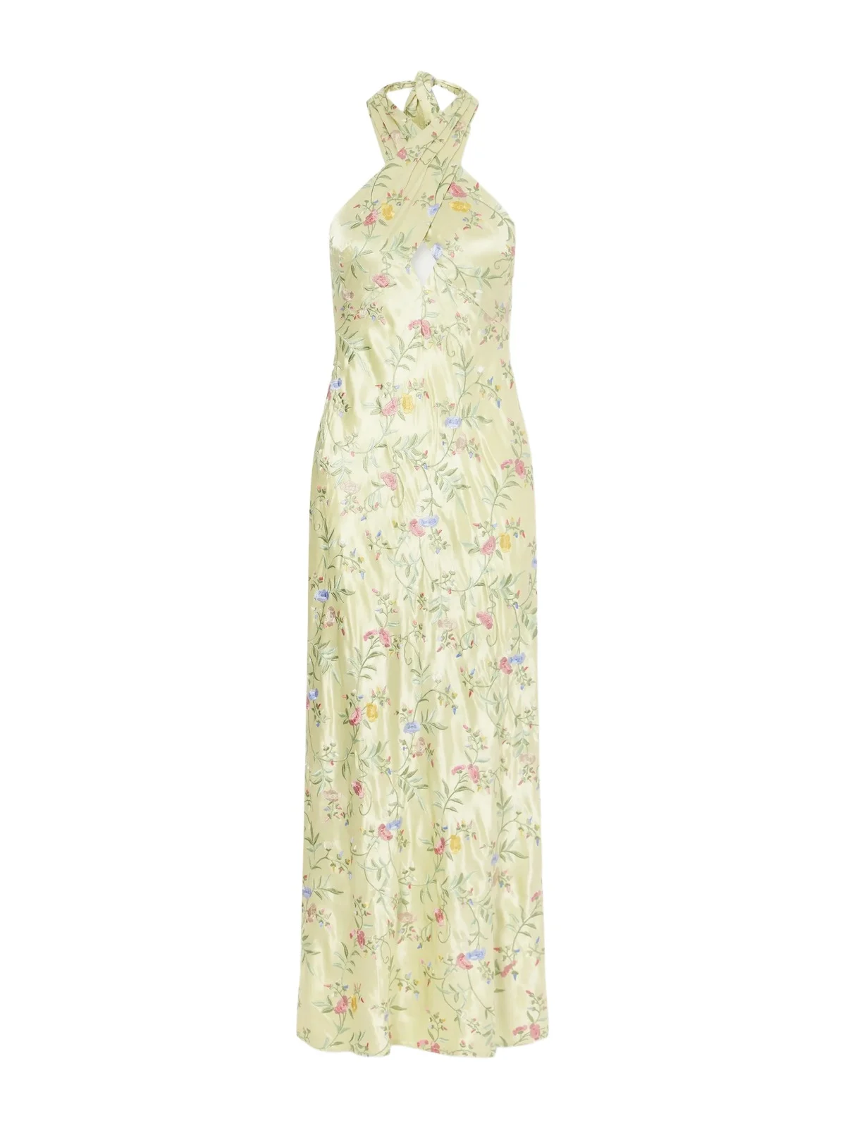 Dune Floral-embroidered Satin Maxi Dress Dune Floral-embroidered Satin Maxi Dress