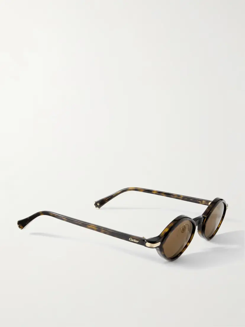 Cartier Eyewear Oval-frame Tortoiseshell Acetate Sunglasses | Thumbnail 3