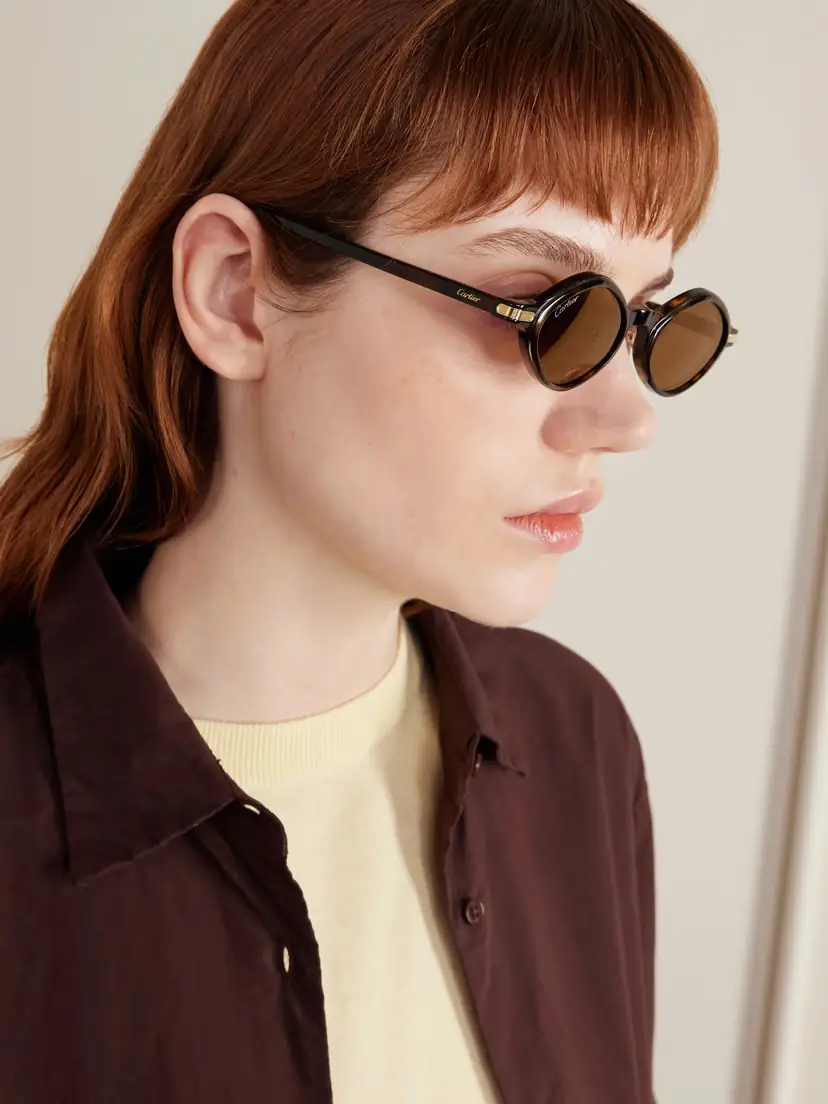 Cartier Eyewear Oval-frame Tortoiseshell Acetate Sunglasses | Thumbnail 5