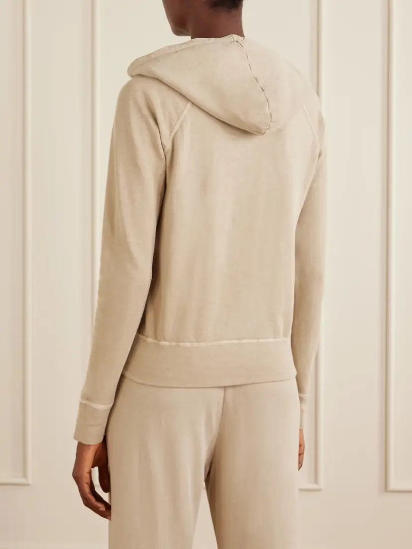 James Perse French Cotton-terry Hoodie | Thumbnail 4 James Perse French Cotton-terry Hoodie | Thumbnail 4