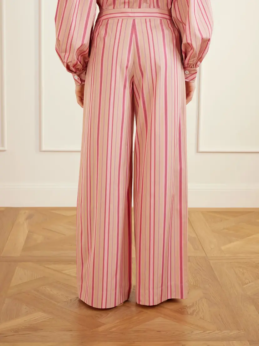 Thierry Colson Loulou Pleated Striped Cotton-poplin Wide-leg Pants | Thumbnail 4 Thierry Colson Loulou Pleated Striped Cotton-poplin Wide-leg Pants | Thumbnail 4