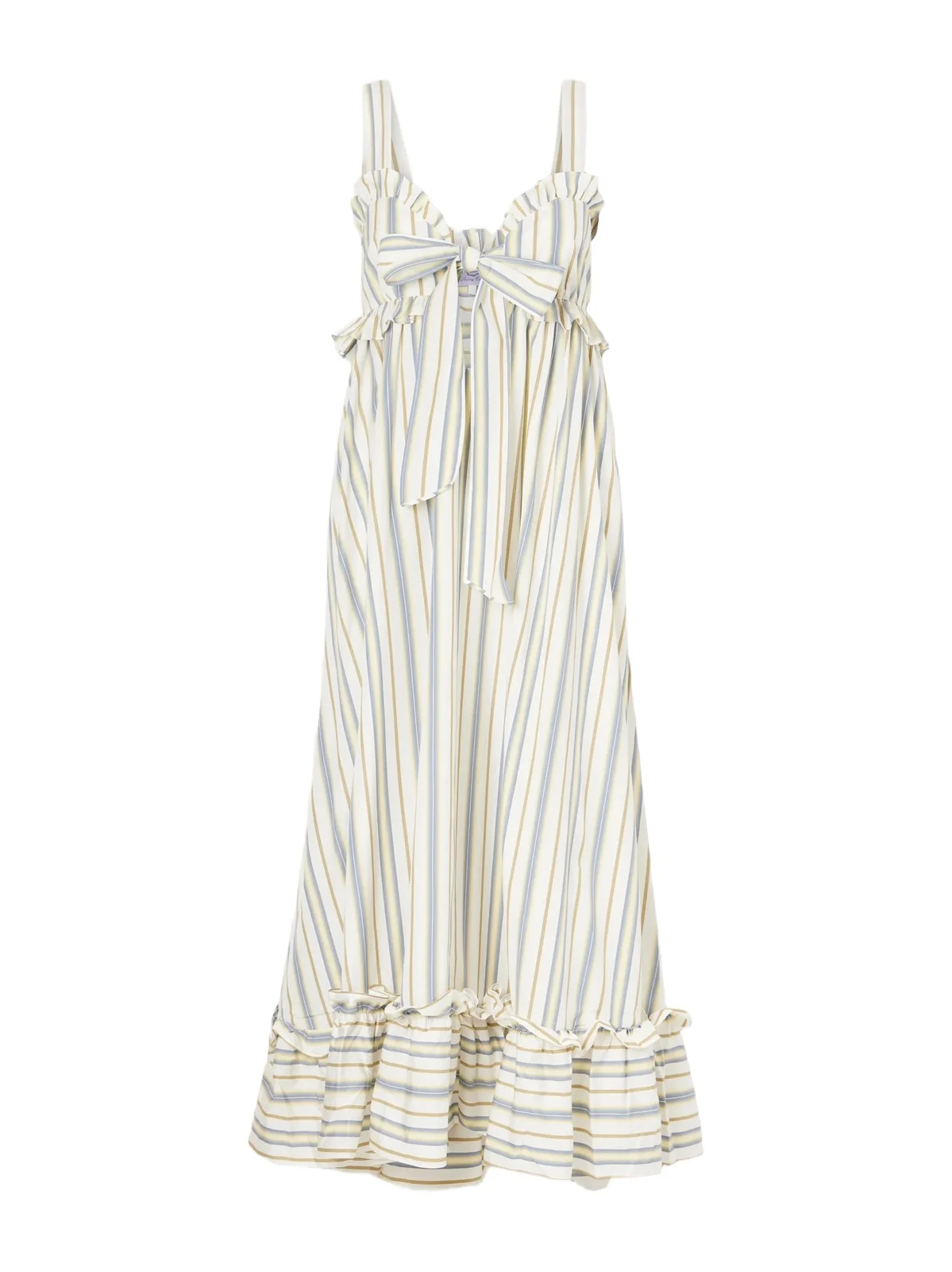Valentina Striped Cotton Maxi Dress