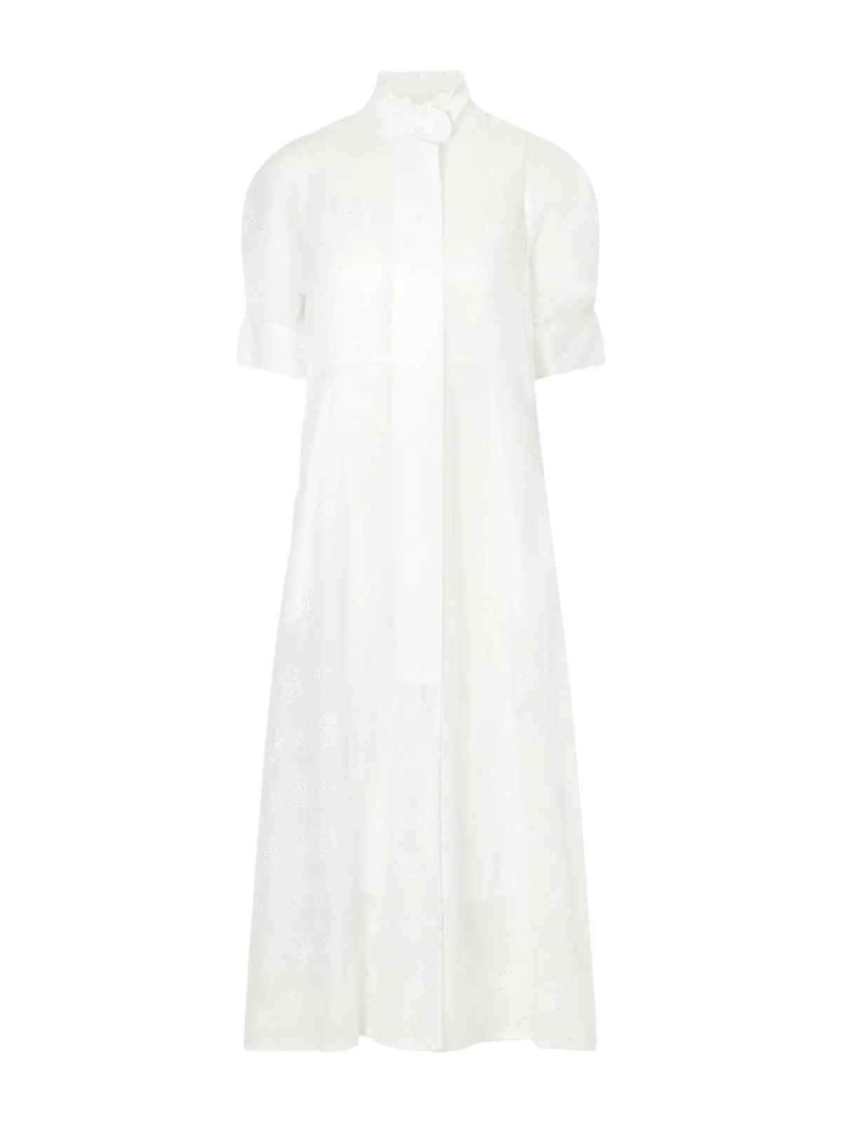 Thierry Colson Venetia Ruffled Broderie Anglaise Cotton Midi Dress