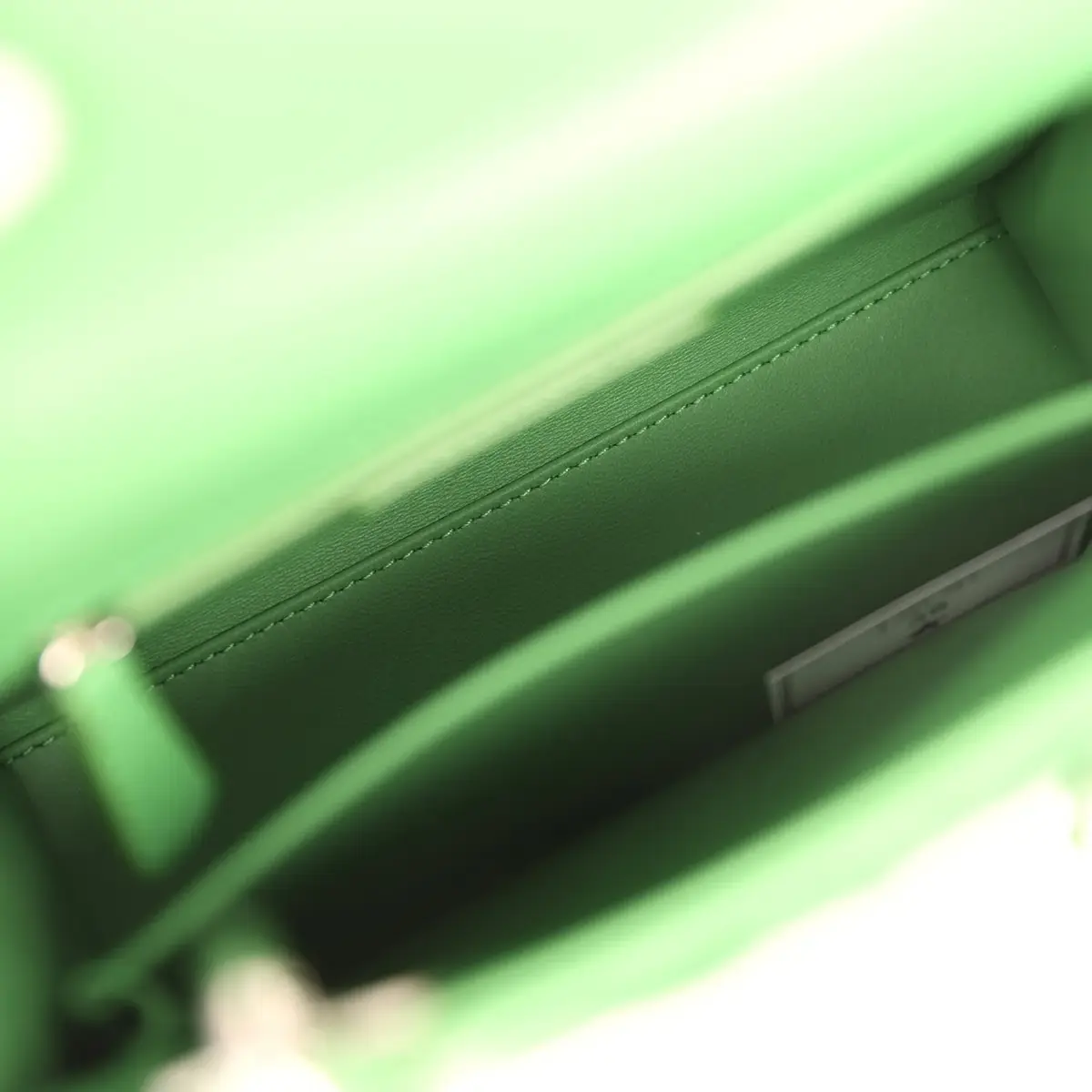 Dior Christian Dior Mini Lady Dior Bag "Clover" Shamrock Lucky Green Lambskin Silver Hardware | Thumbnail 9 Dior Christian Dior Mini Lady Dior Bag "Clover" Shamrock Lucky Green Lambskin Silver Hardware | Thumbnail 9