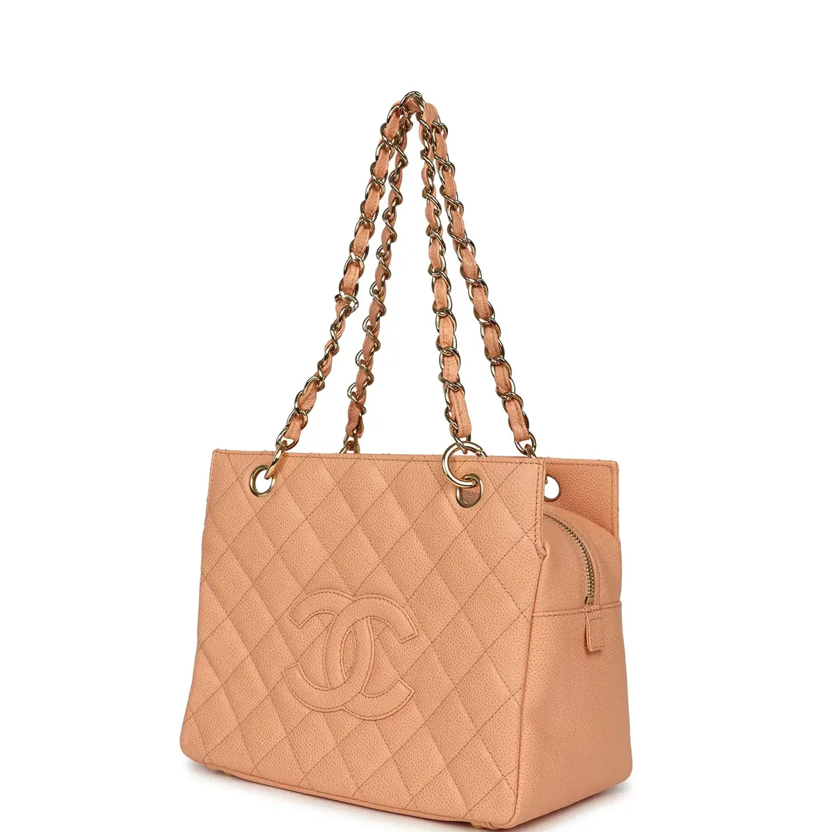 Chanel Vintage Chanel Petite Timeless CC Shopping Tote Pink Caviar Gold Hardware | Thumbnail 5 Chanel Vintage Chanel Petite Timeless CC Shopping Tote Pink Caviar Gold Hardware | Thumbnail 5
