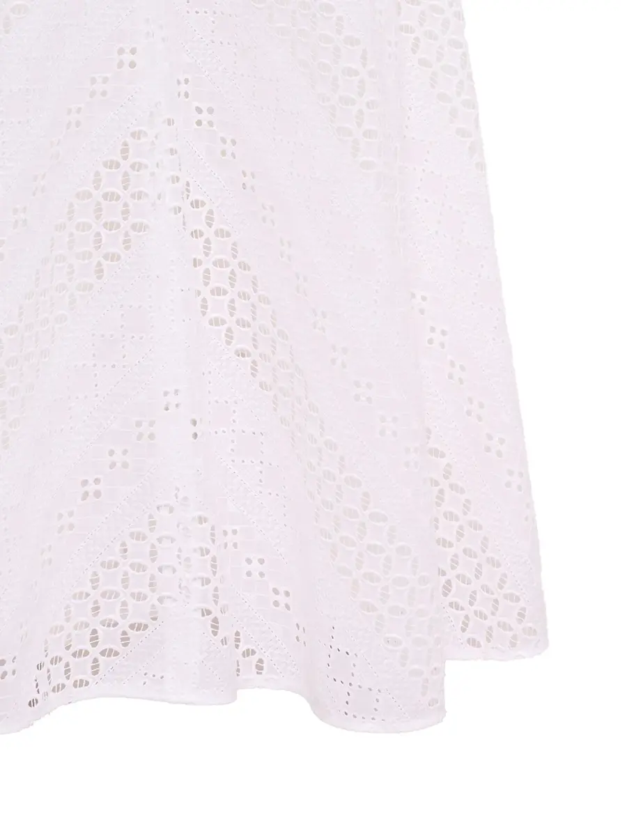 Loretta Caponi Castiglione Broderie Anglaise Cotton Halter Midi Dress | Thumbnail 3 Loretta Caponi Castiglione Broderie Anglaise Cotton Halter Midi Dress | Thumbnail 3