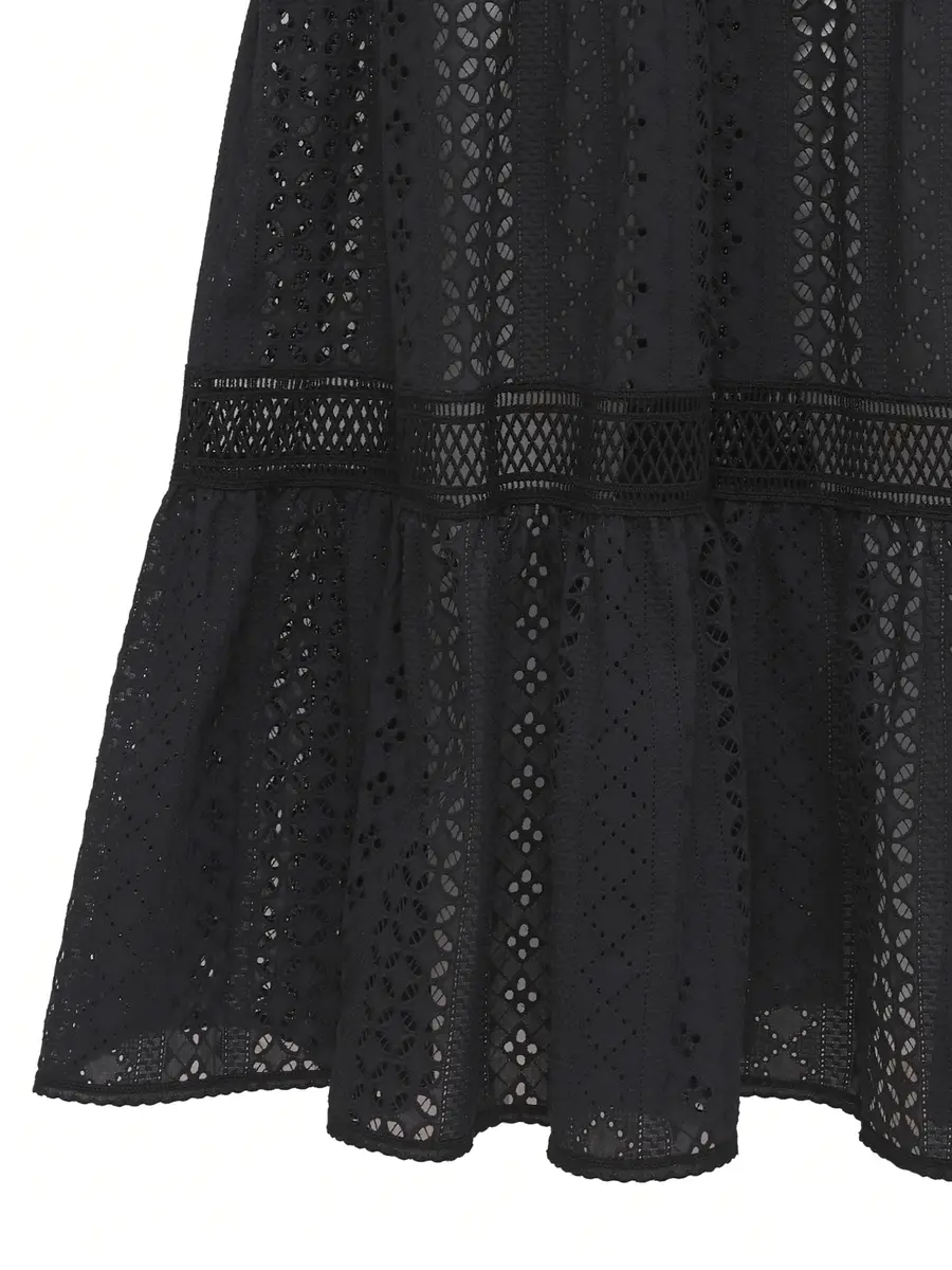 Loretta Caponi Demi Macrame Intarsia Midi Dress | Thumbnail 3 Loretta Caponi Demi Macrame Intarsia Midi Dress | Thumbnail 3