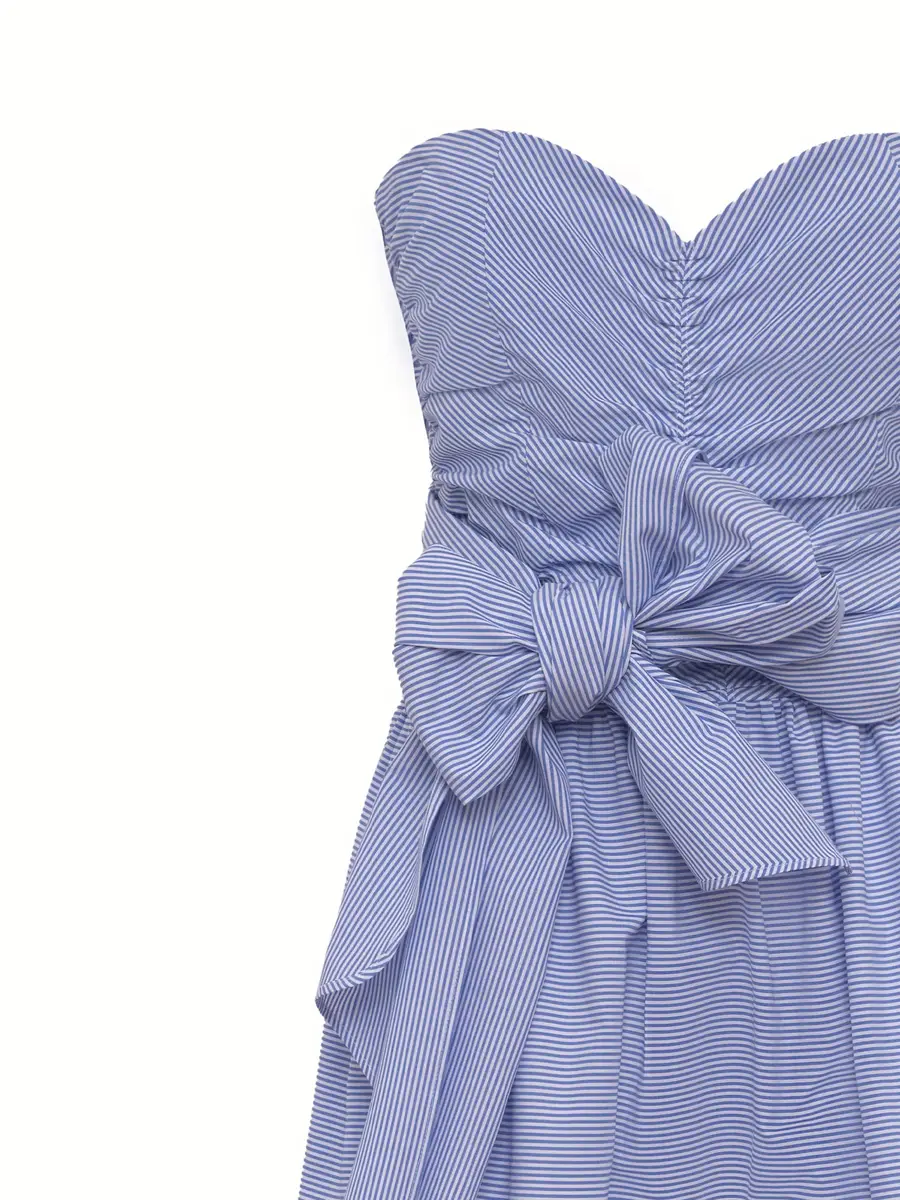 Loretta Caponi Desidera Strapless Cotton Midi Dress | Thumbnail 3 Loretta Caponi Desidera Strapless Cotton Midi Dress | Thumbnail 3