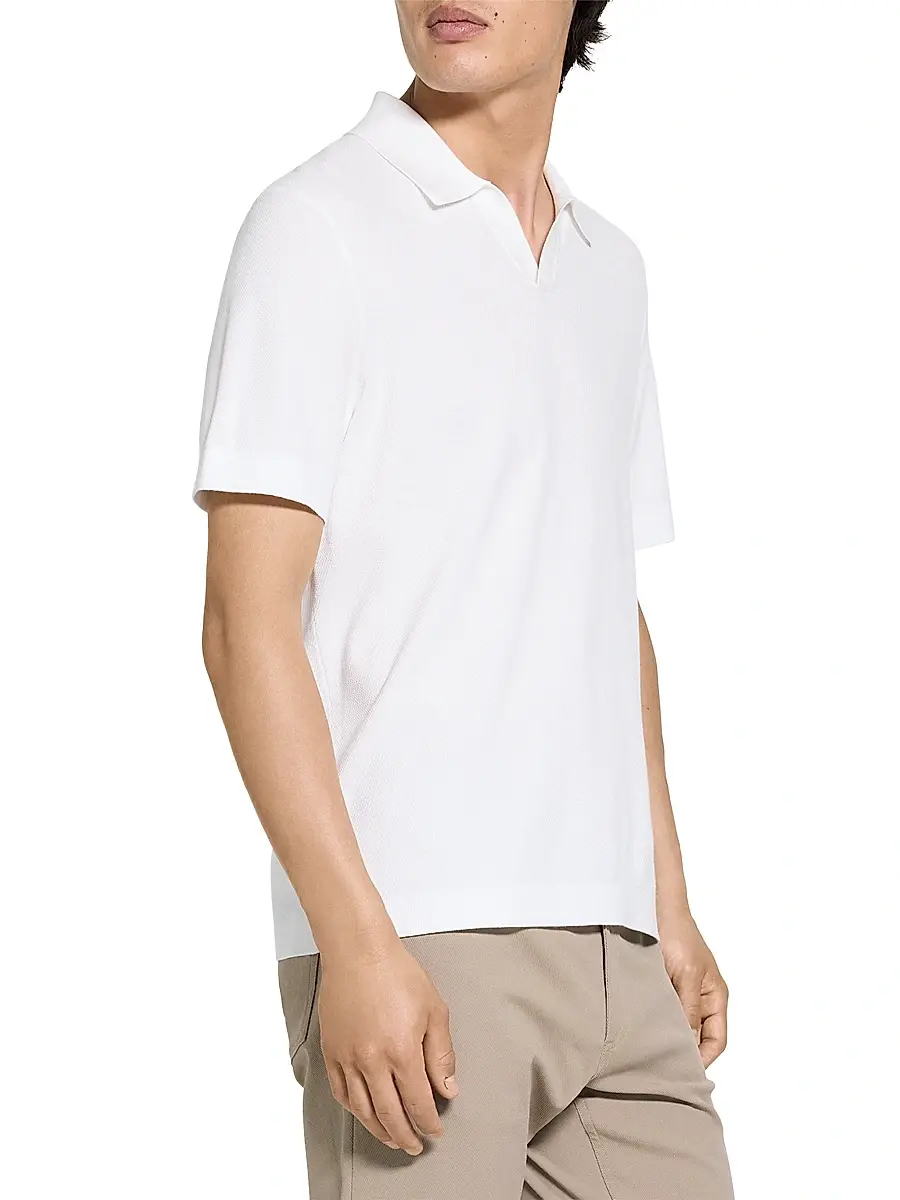 Theory Men's Brenan Textured Polo Shirt | Thumbnail 3 Theory Men's Brenan Textured Polo Shirt | Thumbnail 3