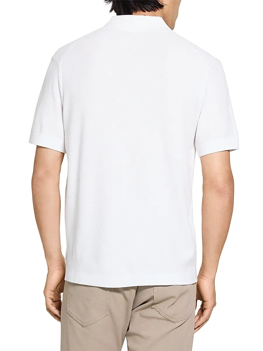 Theory Men's Brenan Textured Polo Shirt | Thumbnail 4 Theory Men's Brenan Textured Polo Shirt | Thumbnail 4