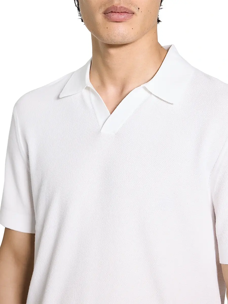 Theory Men's Brenan Textured Polo Shirt | Thumbnail 5 Theory Men's Brenan Textured Polo Shirt | Thumbnail 5